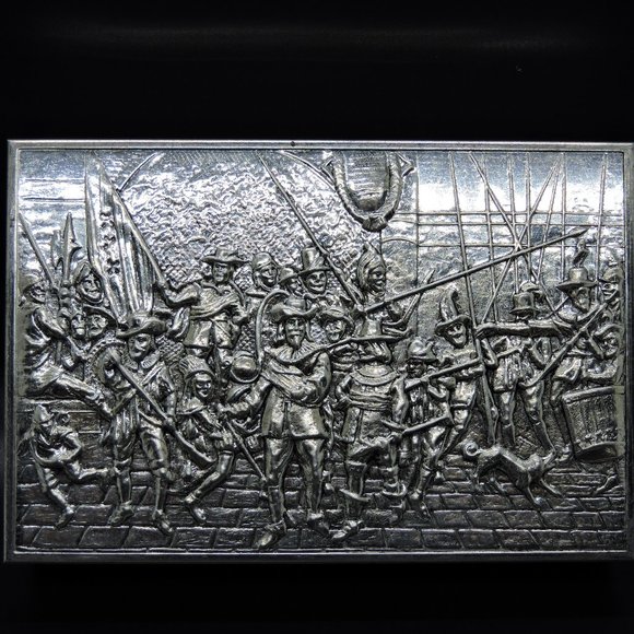 Vintage Daher Co. Rembrandt Metal Lid / Plastic Storage Trinket Box - Picture 1 of 10
